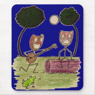 Mousepad Serenatas de comédia Tragédia da lua de cheio