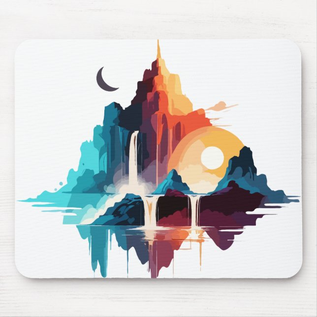 Mousepad Serene Landscape Calm Tranquil Nature Mounts (Frente)