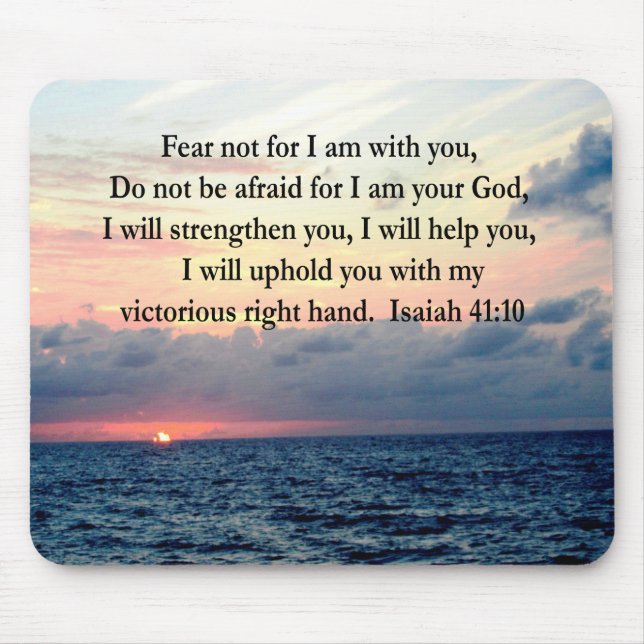 MOUSEPAD SERENE SUNRISE ISAIAH 41:10 (Frente)