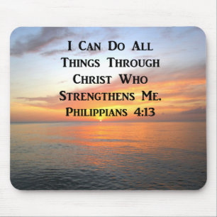 MOUSEPAD SERENE SUNRISE PHILIPIANS 4:13 SCRIPTURE FOTO