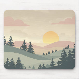 Mousepad Serenidade da Hora Dourada – Paisagem Mínima Paste