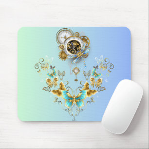 Mousepad Serenidade Mecânica - Arte Teal Steampunk