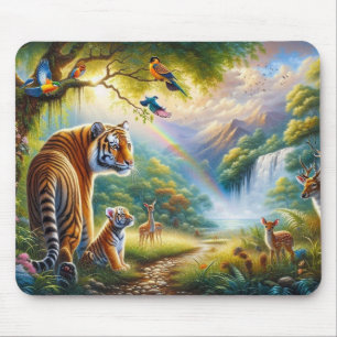 Mousepad Serenidade na Pintura Florestal Encantada