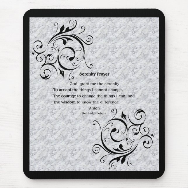 Mousepad Serenity Prayer Poster (Frente)