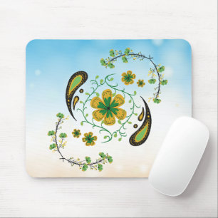 Mousepad Serenos Florais Taiji – Florais Suaves Verde e Dou