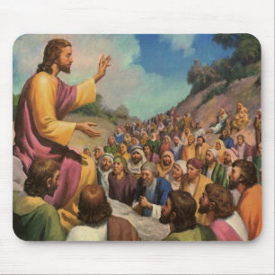 Mousepad Sermão da Montanha de Jesus Cristo, Religião Vinta