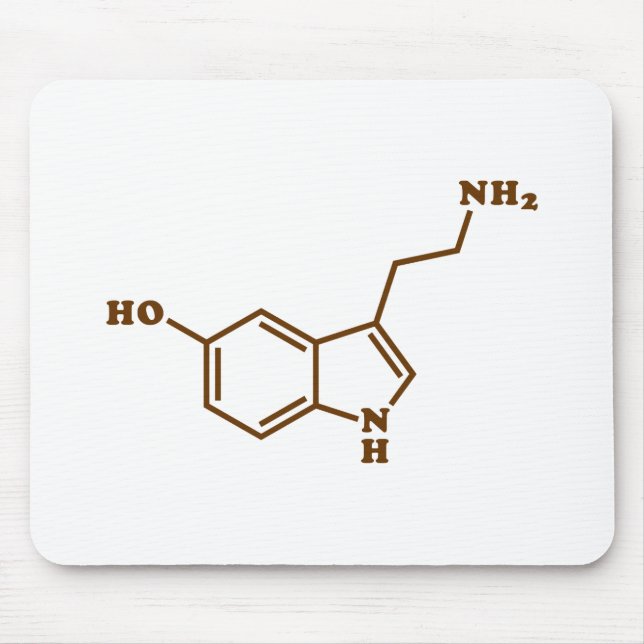 Mousepad Serotonina Fórmula Química Molecular (Frente)