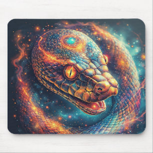 Mousepad Serpente Cósmica com Escamas Brilhantes