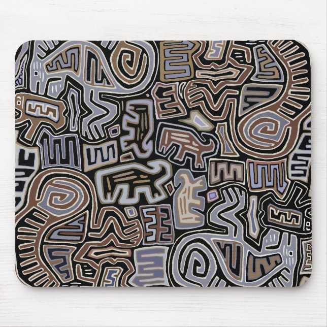Mousepad Serpente Ritual de Peyote Xamânico Espíritos (Frente)