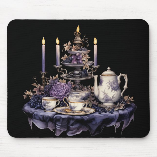 MOUSEPAD SERVIÇO DE CHÁ ALTO VITÓRIA DE ORNAMENTADO GÓTICO (Frente)