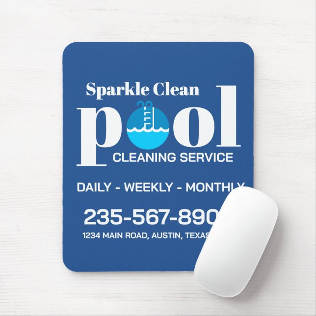 Mousepad Serviço de Limpeza de Piscina (Com mouse)