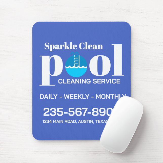 Mousepad Serviço de Limpeza de Piscina (Com mouse)