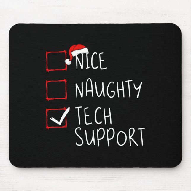 Mousepad Serviço de Natal do Suporte técnico travesso (Frente)