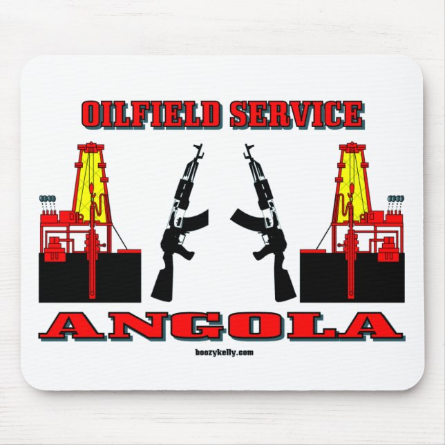 Mousepad Serviço do campo petrolífero de Angola, óleo, (Frente)
