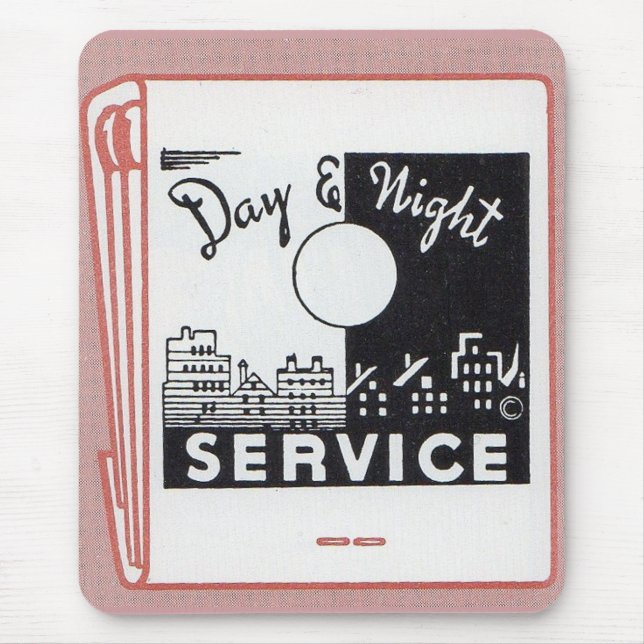 Mousepad Serviço noturno e dia do cobrir do matbook antigo (Frente)