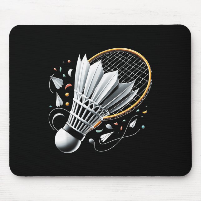 Mousepad Servindo Celebrações Tênis de Badminton Gráfico Di (Frente)