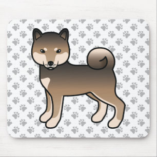 Mousepad Sesame Shiba Inu Cartoon Cachorro e patas
