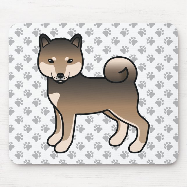 Mousepad Sesame Shiba Inu Cartoon Cachorro e patas (Frente)