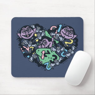 Mousepad Sésamo Sésamo Conde von Count Doodle Heart