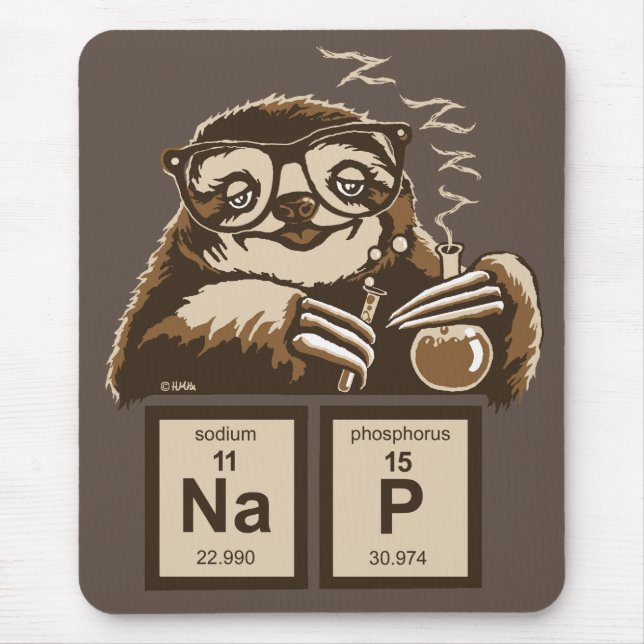 Mousepad Sesta descoberta preguiça da química (Frente)