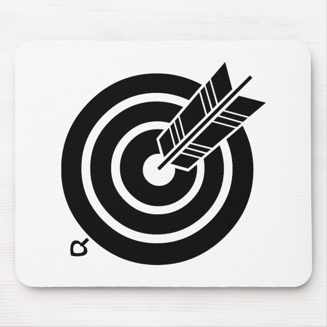 Mousepad Seta atinge um alvo redondo (Frente)