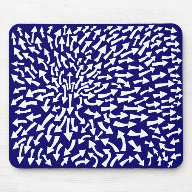 Mousepad Setas - Branco sobre Azul Escuro 000066 (Frente)