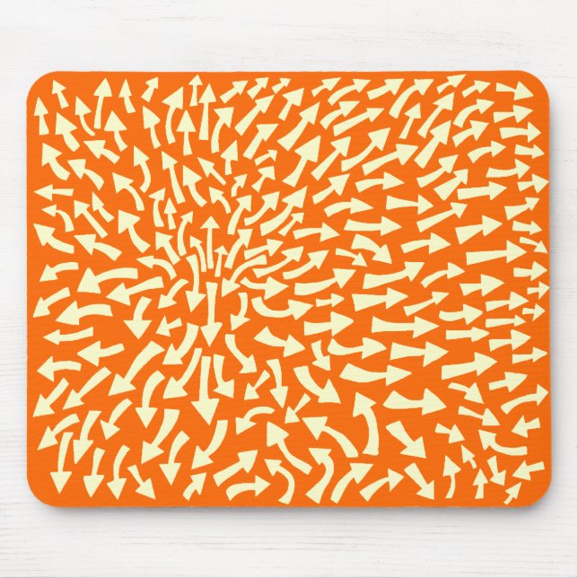 Mousepad Setas - Creme em Laranja F6600 (Frente)
