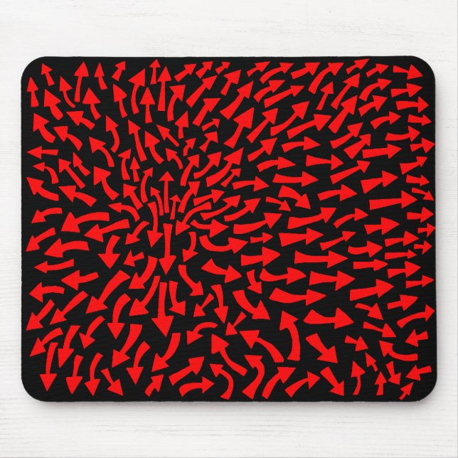 Mousepad Setas - Vermelho em Preto (Frente)