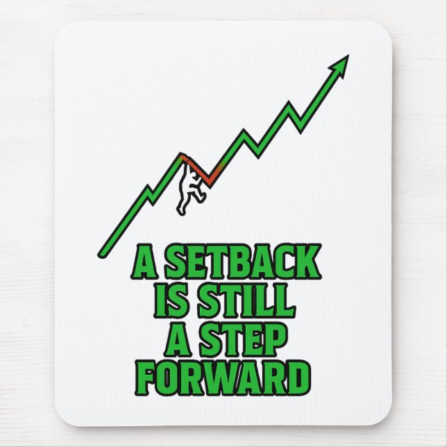Mousepad Setback to Step Forward Mindset Quote (Frente)