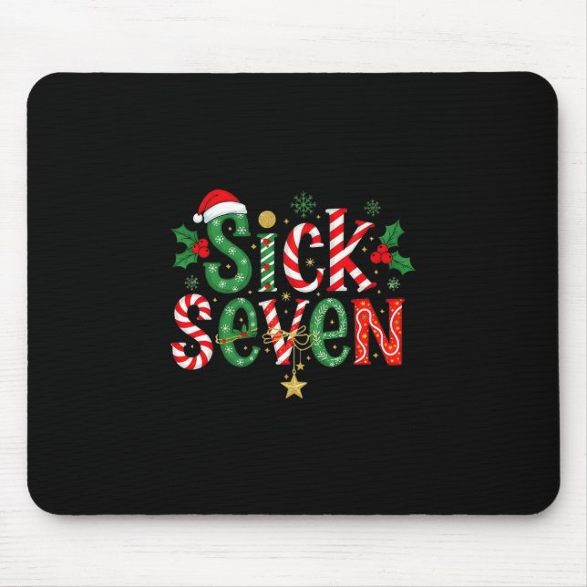Mousepad Sete Doente Meme Divertido 67 Seis Sete Natal Dive (Frente)