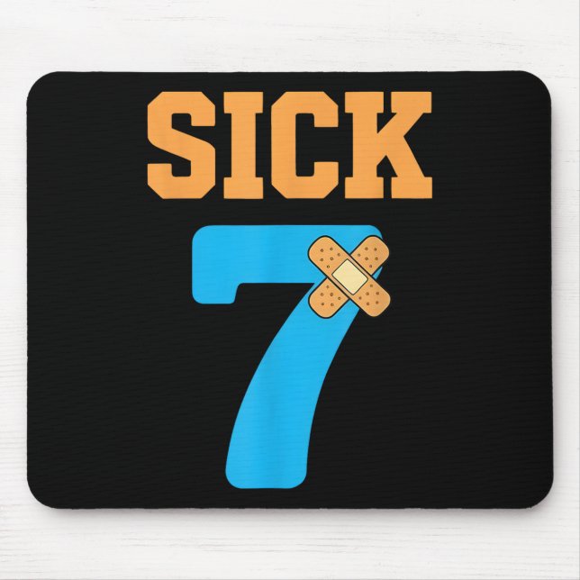 Mousepad Sete Doente Meme Seis Sete Doente 7 Engraçado Bynd (Frente)