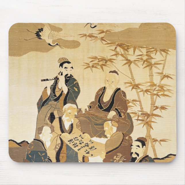 Mousepad Sete homens sábios na floresta de bambu (Frente)