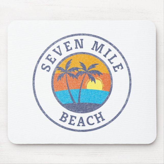 Mousepad Sete Mile Beach, Grande Cayman Desvaneceu Estilo C (Frente)