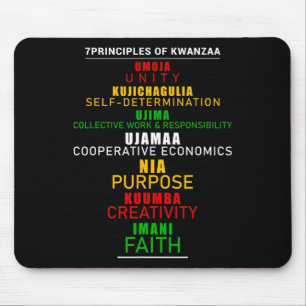 Mousepad Sete Princípios Da África Do Natal De Kwanzaa