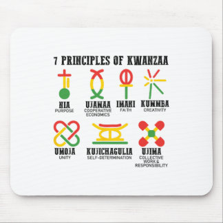Mousepad Sete Princípios De Kwanzaa Orgulhosos Afro-America