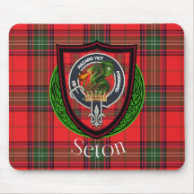 Seton Scottish Clan Tartan and Crest 