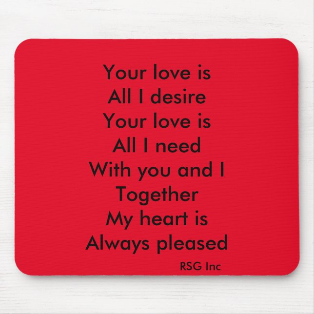 Mousepad Seu amor (Frente)