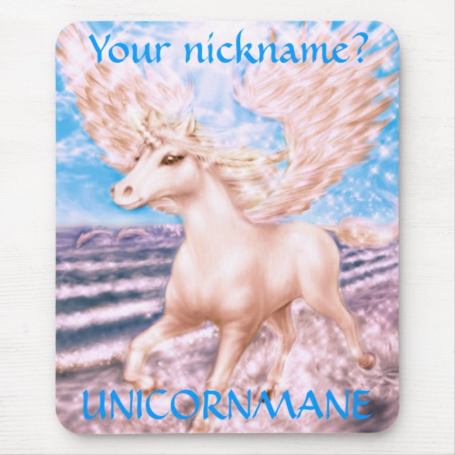 Mousepad Seu apelido? , UNICORNMANE (Frente)