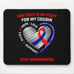 Mousepad Seu Combate Primo Chd Conscientização Doença Cardí
