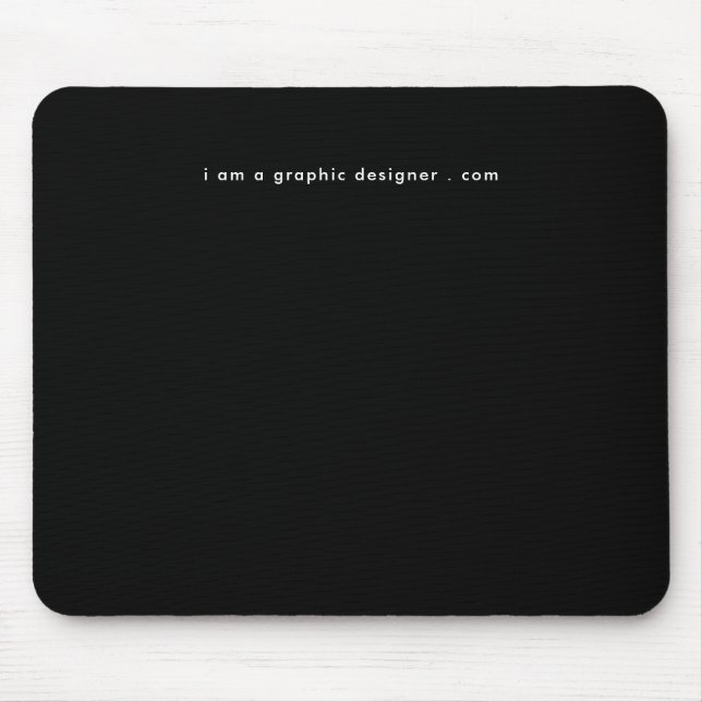 Mousepad Seu endereço do site é preto e branco moderno (Frente)