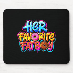 Mousepad Seu humor favorito de Fatboy amante de donuts engr