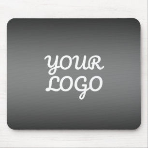 Mousepad Seu logotipo e Cinza Escura Moderna - Cor Editável