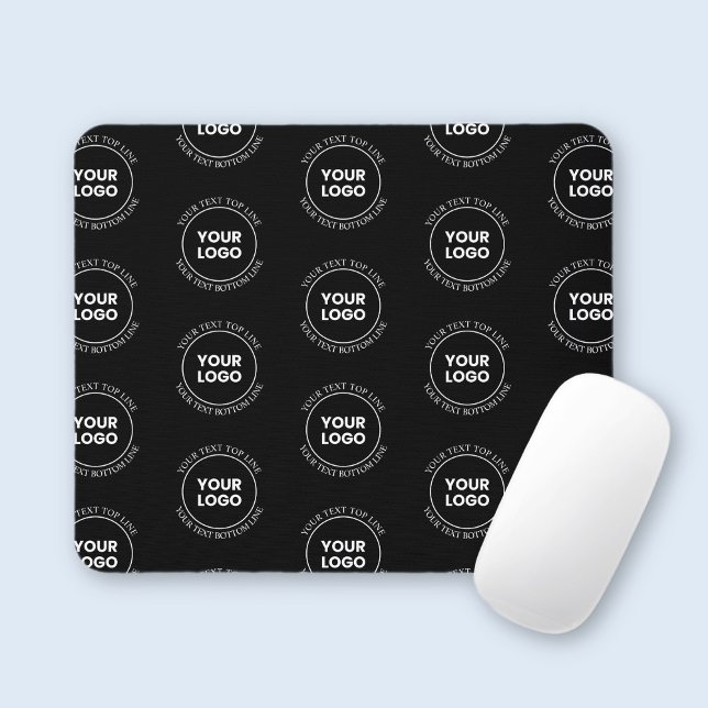 Mousepad Seu logotipo e texto editável | Padrão de repetiçã (Criador carregado)