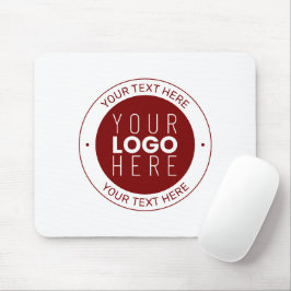 Mousepad Seu logotipo e texto personalizável | Cor vermelho