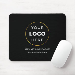 Mousepad Seu Logotipo Empresarial Corporativo Preto