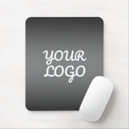 Mousepad Seu logotipo & Moderno Ombre Simples | Cinza Escur