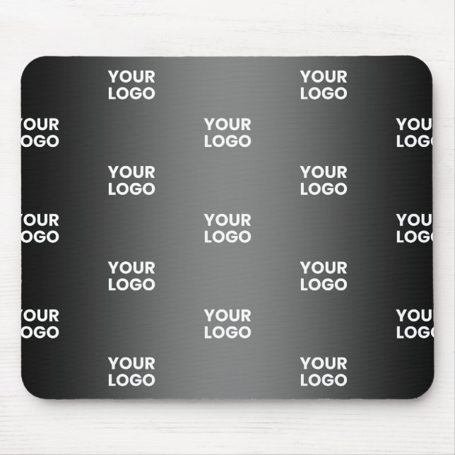 Mousepad Seu Logotipo Simples e Repetitivo | Gradiente Pret (Frente)