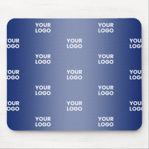 Mousepad Seu logotipo Simples Repetição do Marinho de logot