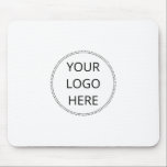 Mousepad Seu Modelo de logotipo<br><div class="desc">Um modelo simples para o seu mousepad de logotipo empresarial redondo. Perfeito para os seus espaços de trabalho de funcionários ou para a sua própria empresa. Basta substituir esta amostra pelo seu próprio logotipo redondo.</div>