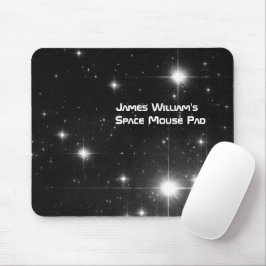 Mousepad Seu nome com estrelas em espaço profundo